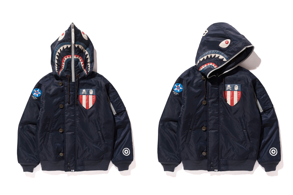 パーカーA BATHING APE × NEIGHBORHOOD シャークパーカー S - パーカー